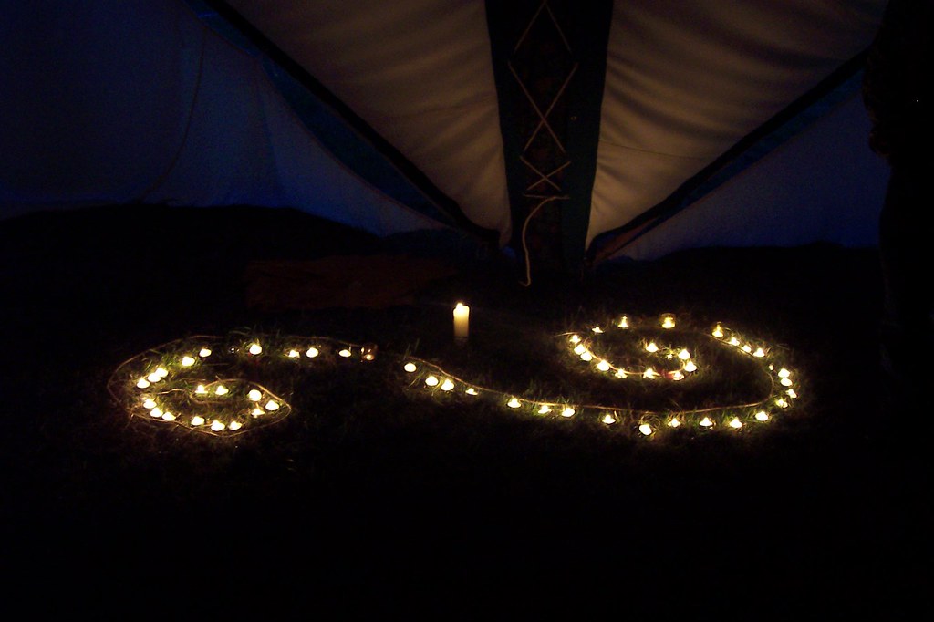 spiral of light candles forming spirals Andy D'Agorne Flickr