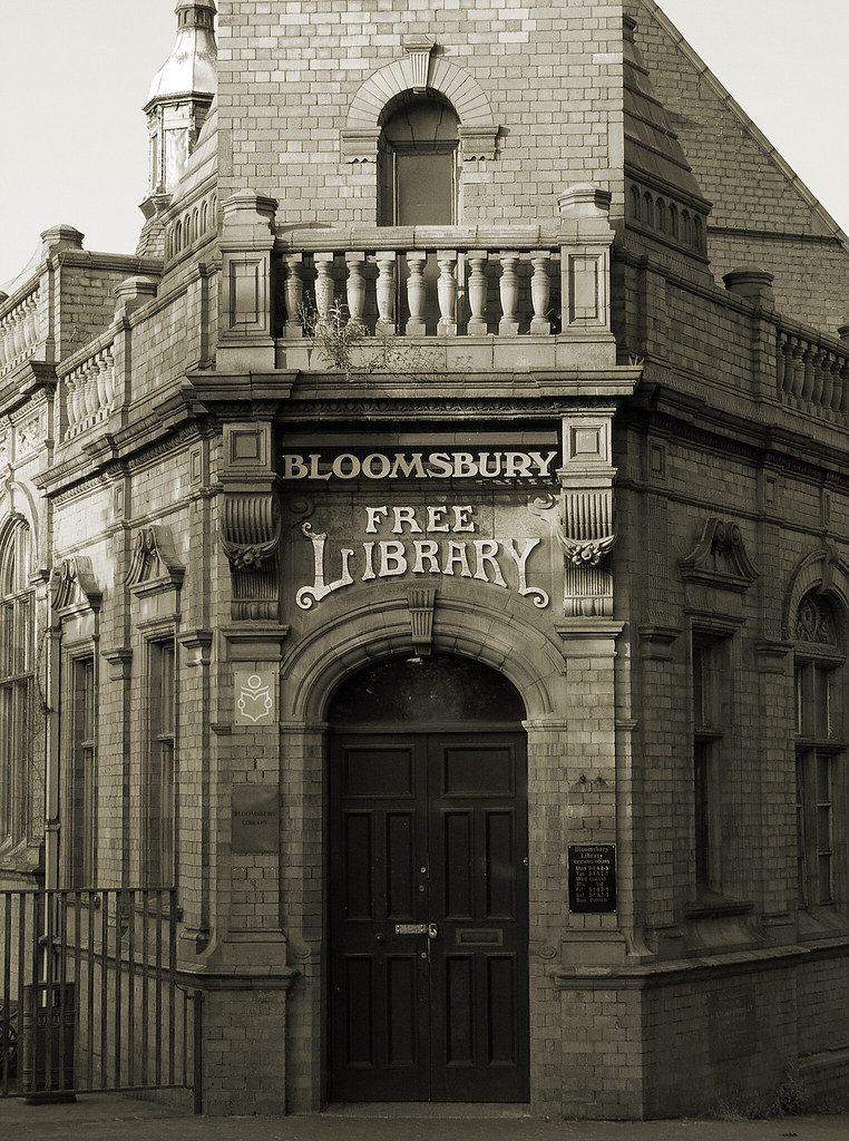 Bloomsbury Free Library Nechells, Birmingham, in mono. Flickr