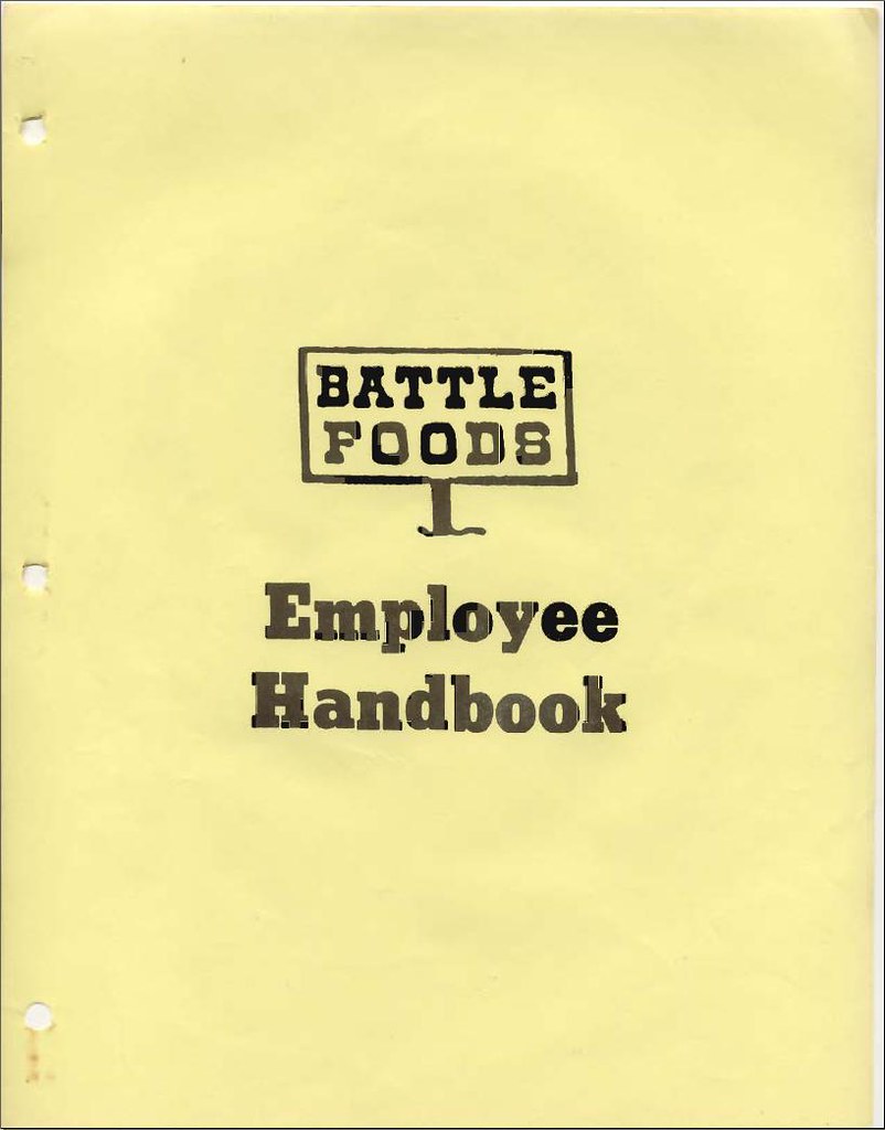 Battle Foods Employee Handbook Cover The employee handbook… Flickr