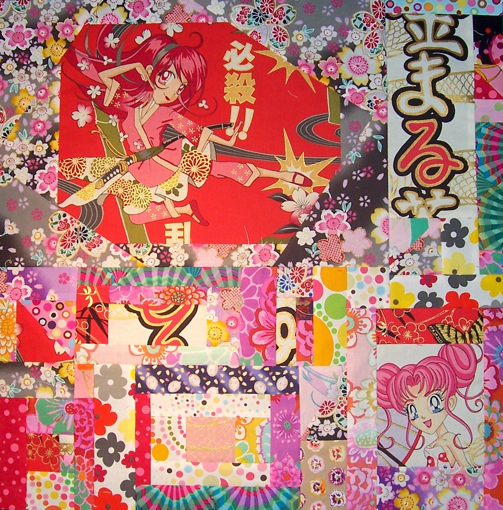 Animé girls 8 Quilt in the making. Blogged at www.teanbick… Flickr