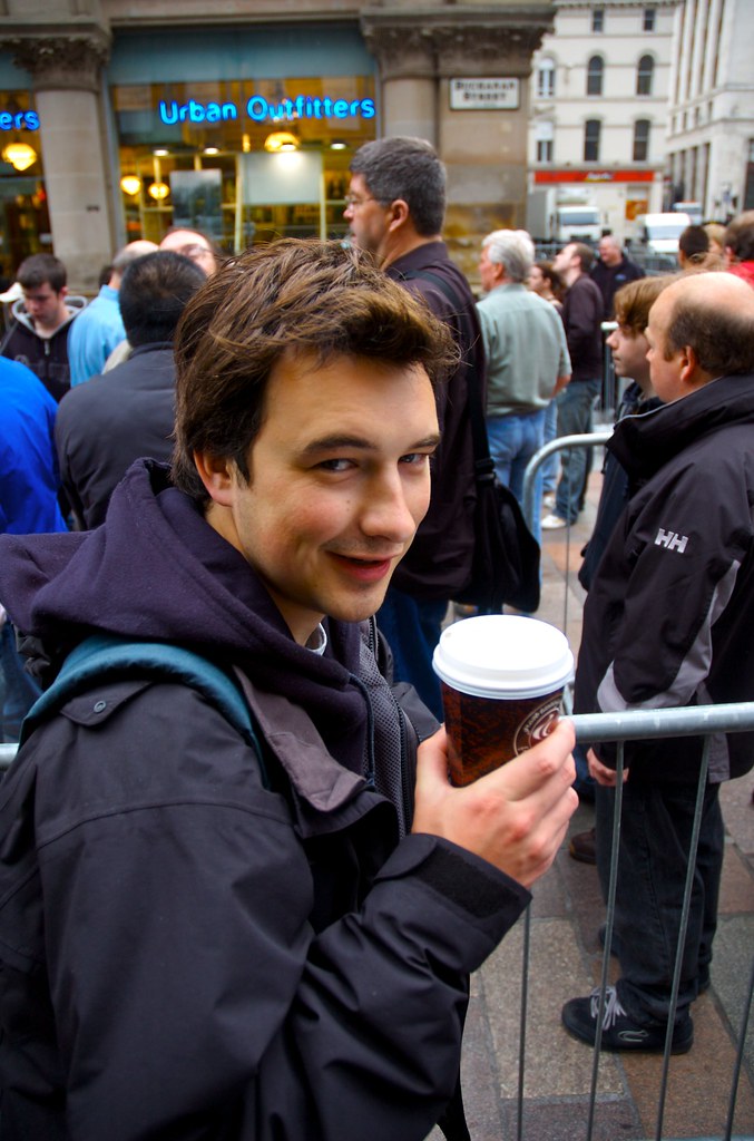 Chris enjoying his cup of joe He was 'rough as a badgers',… Flickr