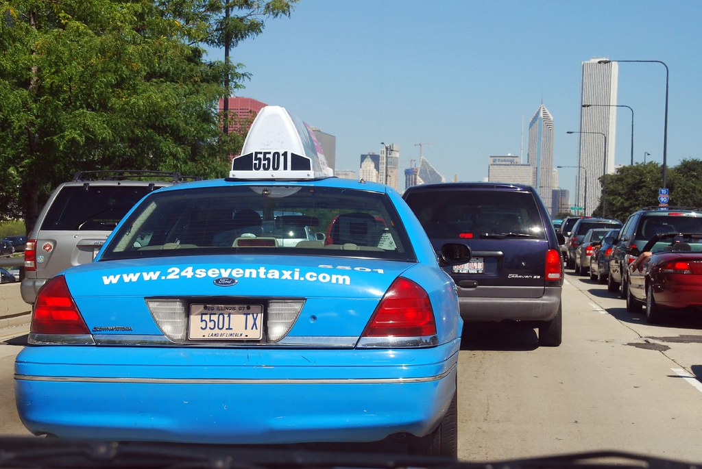 CHI_004 Blue Taxi in Chicago Taxis are usually yellow in T… Flickr