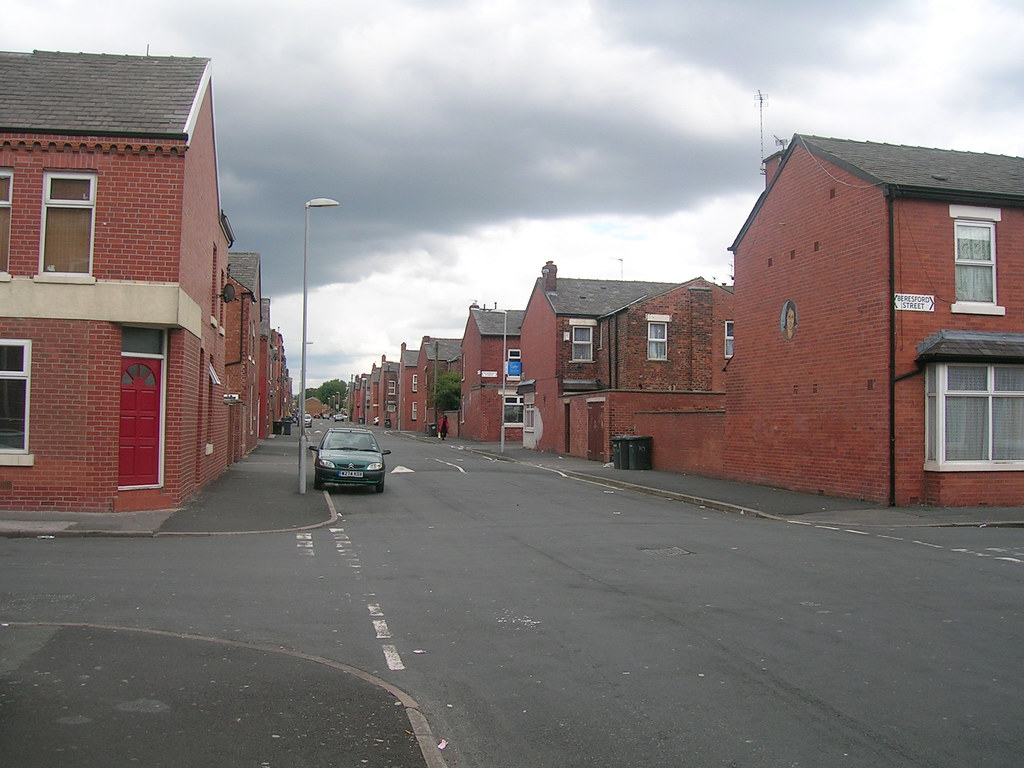 Lovely row of terrace houses Moss Side, Manchester Flickr