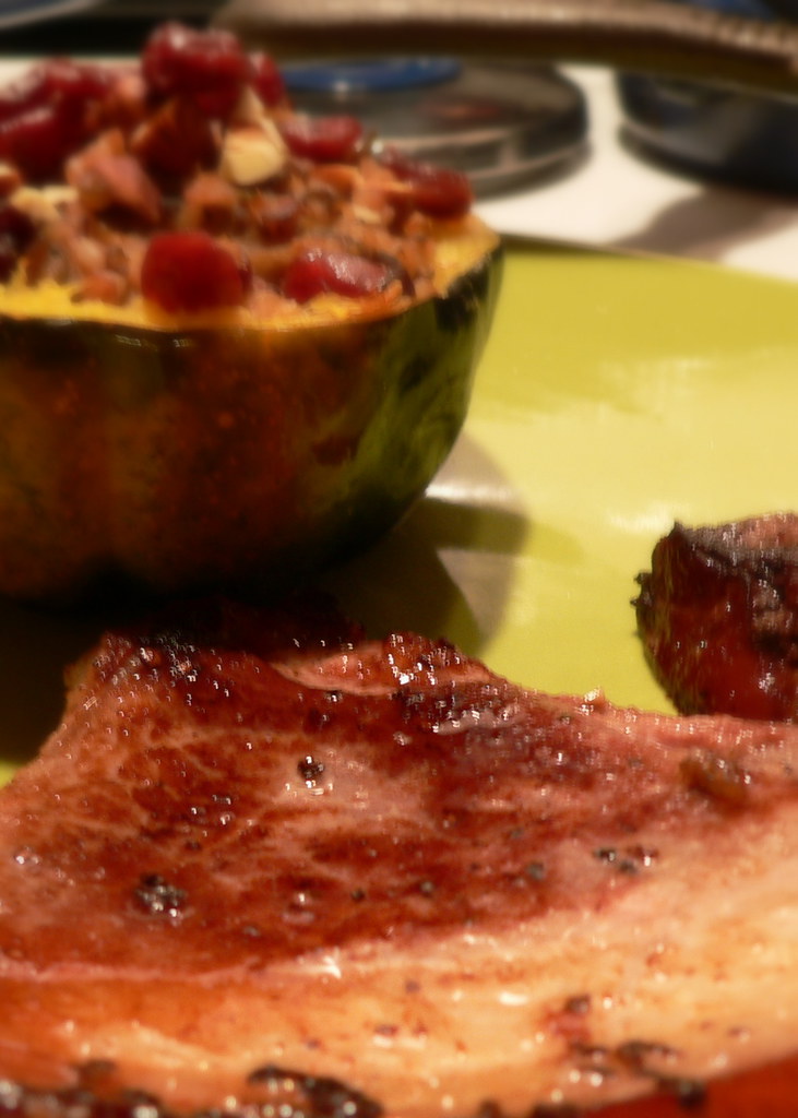 Ham steak, stuffed acorn squash Squash recipe harrissmith… Flickr