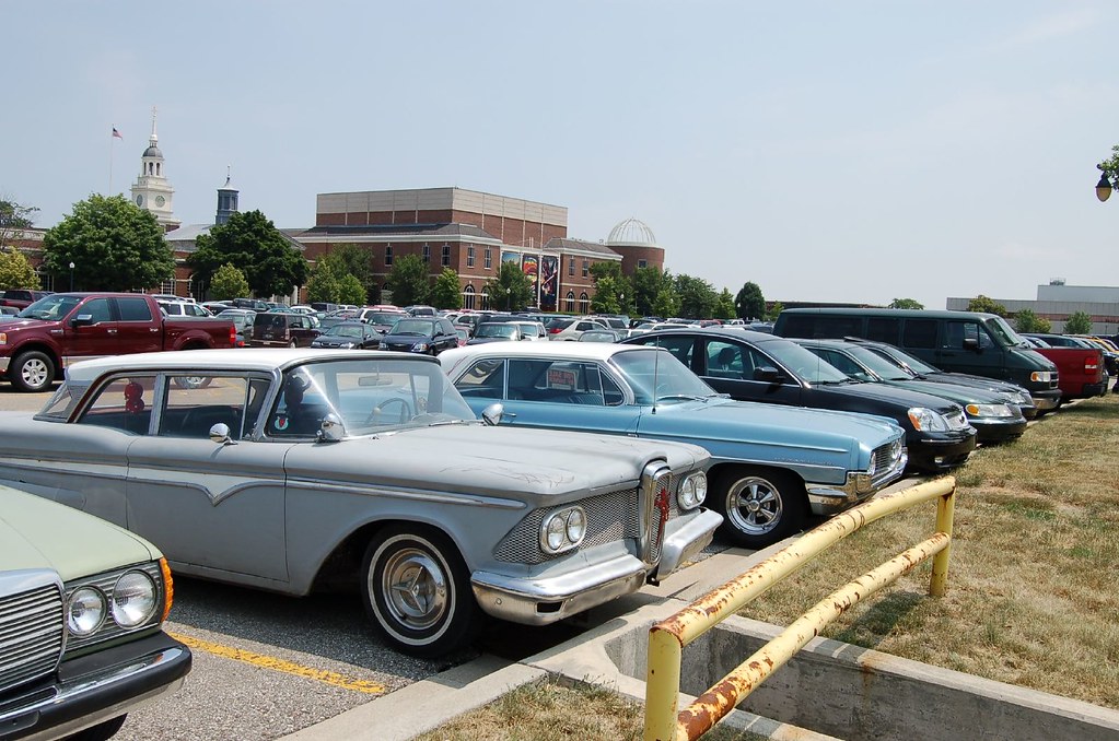 cars in parking lot Old Cars Weekly newspaper recently had… Flickr