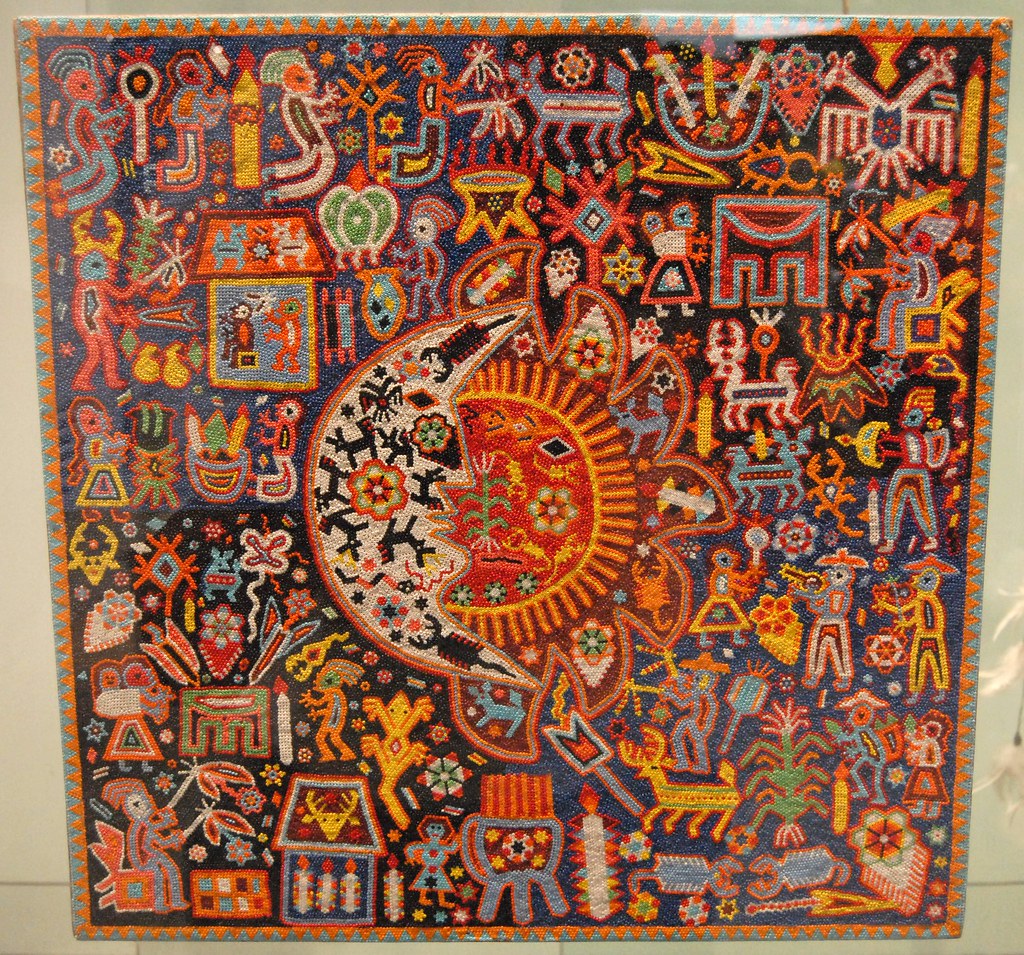 Huichol Bead Painting This Huichol work of art is done in … Flickr