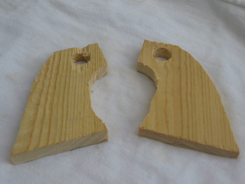 Pistol Grips Blanks I made a little cardboard pattern ba… Flickr