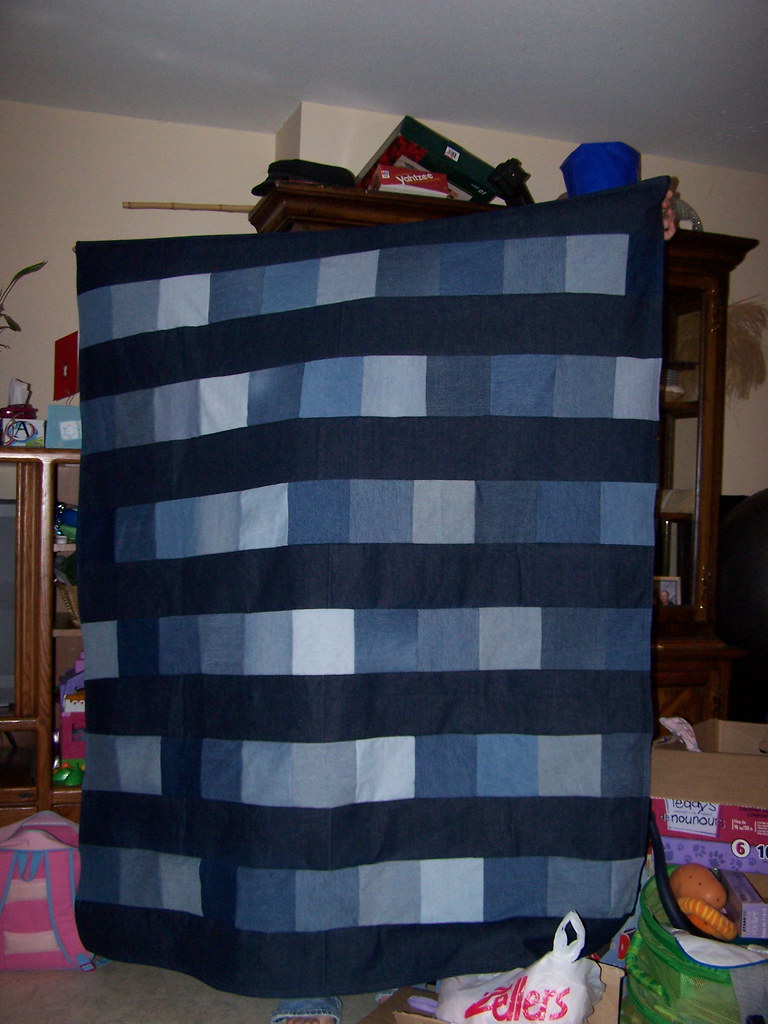 Blanket A jean blanket I made Christmas 2006. Michelle McLatchy Flickr