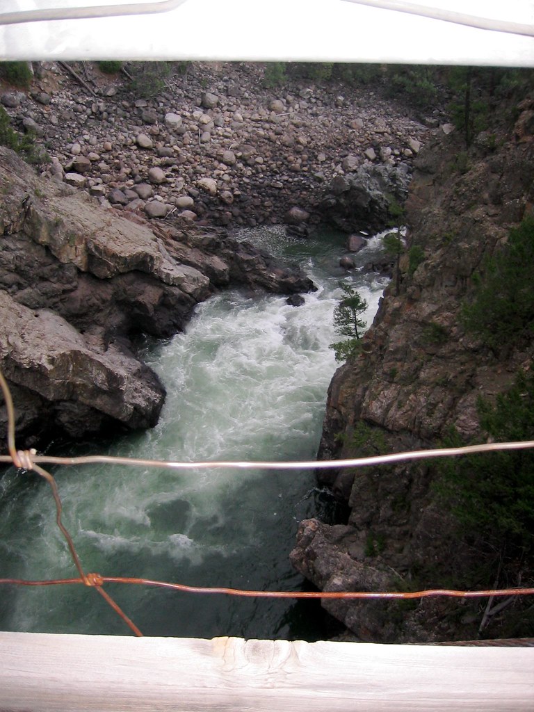 Yellowstone River Suspension Bridge About a mile down the … Flickr