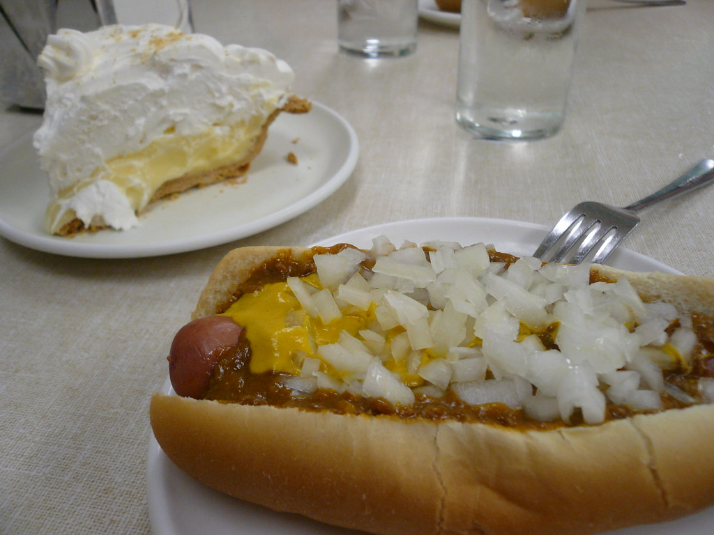Dessert hot dog + pie Rex Roof Flickr