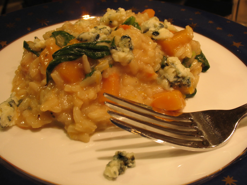 Butternut Squash Risotto with Blue Cheese and Rosemary Flickr
