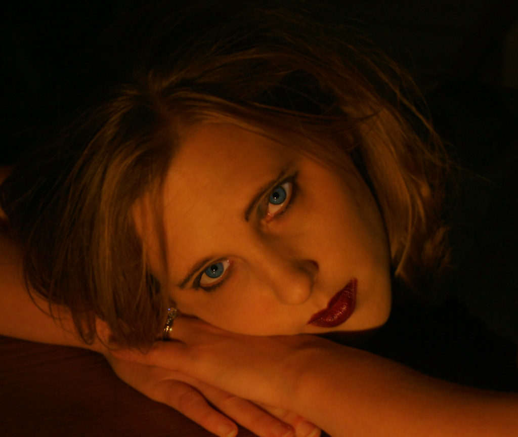 Portrait by Candle Light Portrait taken with one candle as… Flickr