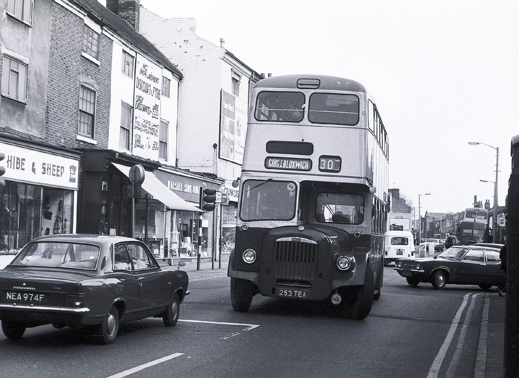 Stafford Street, Walsall 1975 + ex West Bromwich bus Flickr