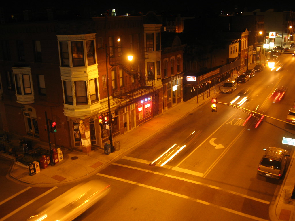 north ave. atop the roof. north ave & wood st. Amy Bearden Flickr
