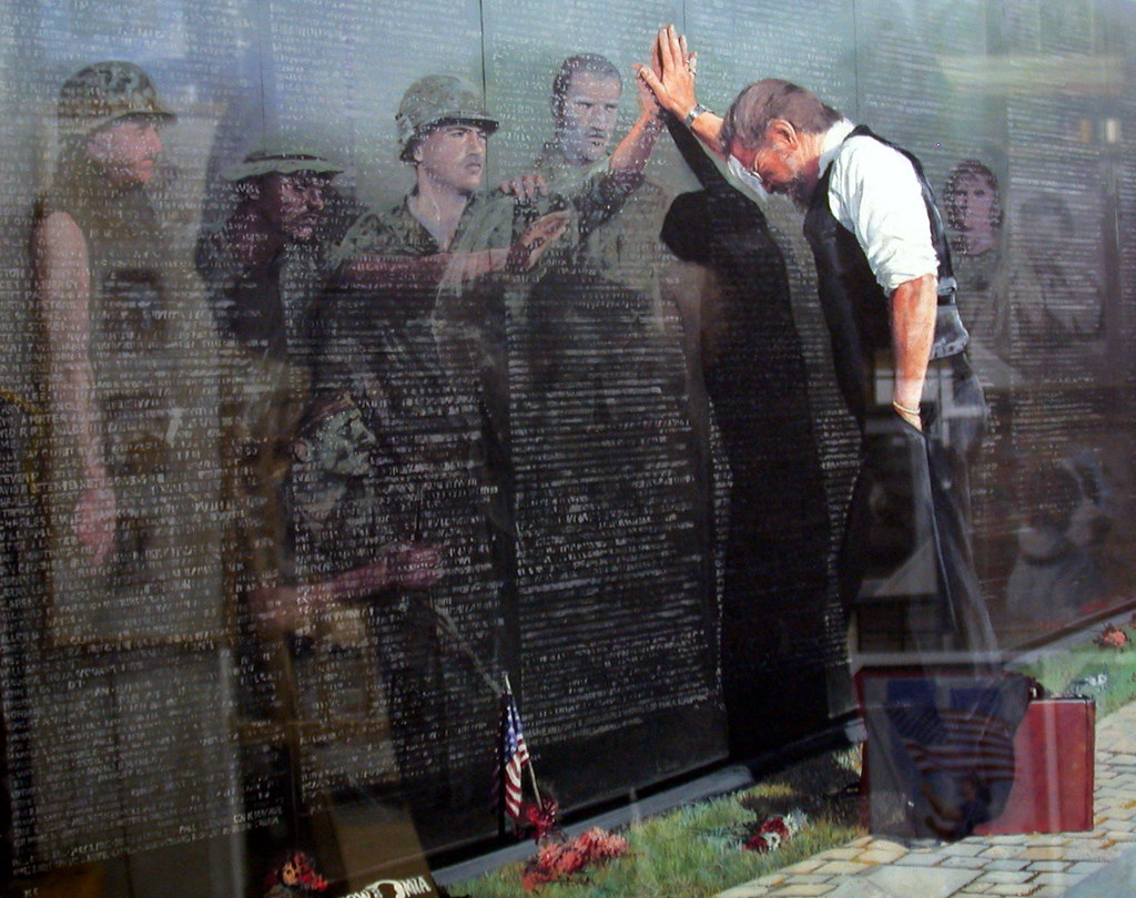 Painting_Vietnam_Memorial_Wall David Christman Flickr