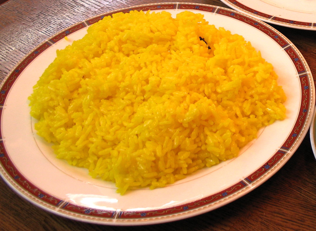 Bright Rice We had this rice with all the curry. It was de… Flickr
