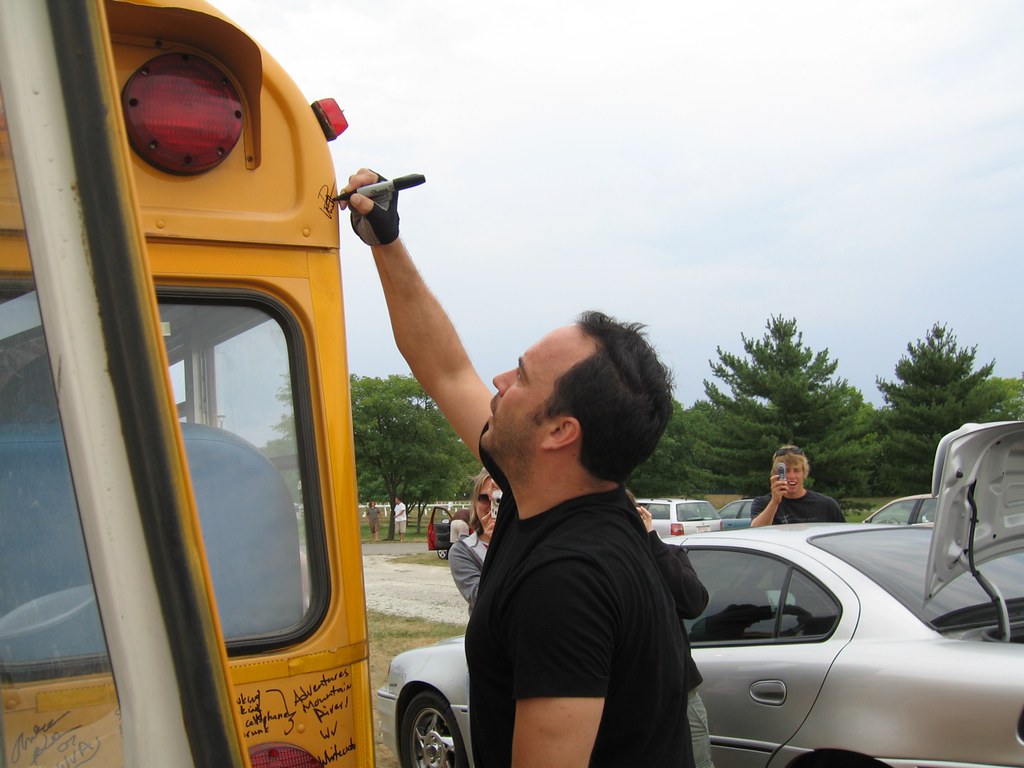 Dave Matthews Signing our Bus Dave Matthews was riding his… Flickr