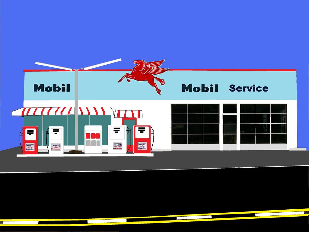 Old Mobil Station, Lebanon, MO (1960s retouching) a photo on Flickriver