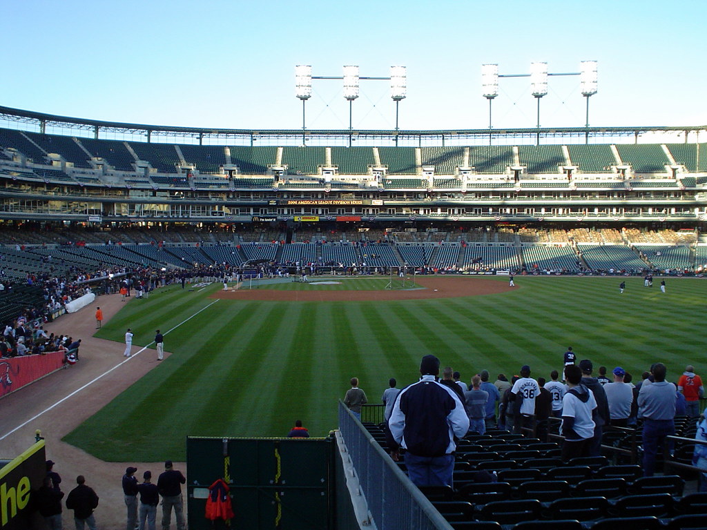 bleacher view A view of the field from the bleachers. Aaron b