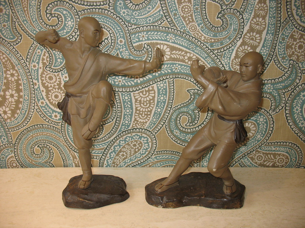 Martial Arts Figurines Pair of ceramic martial arts figur… Flickr