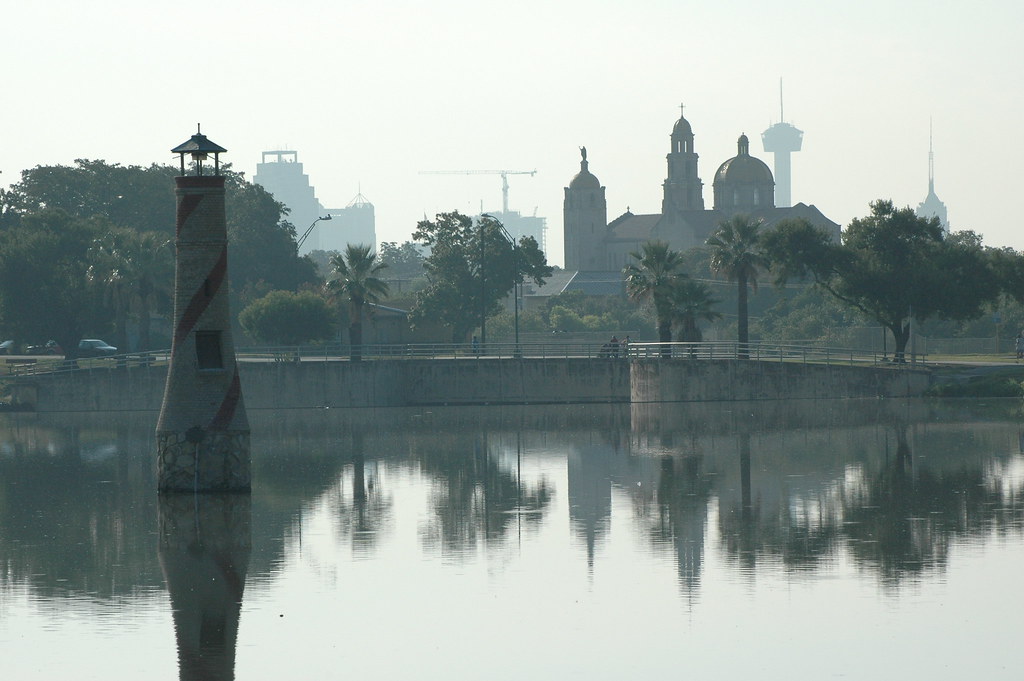 Scene across Woodlawn Lake, San Antonio Old, new and Flickr