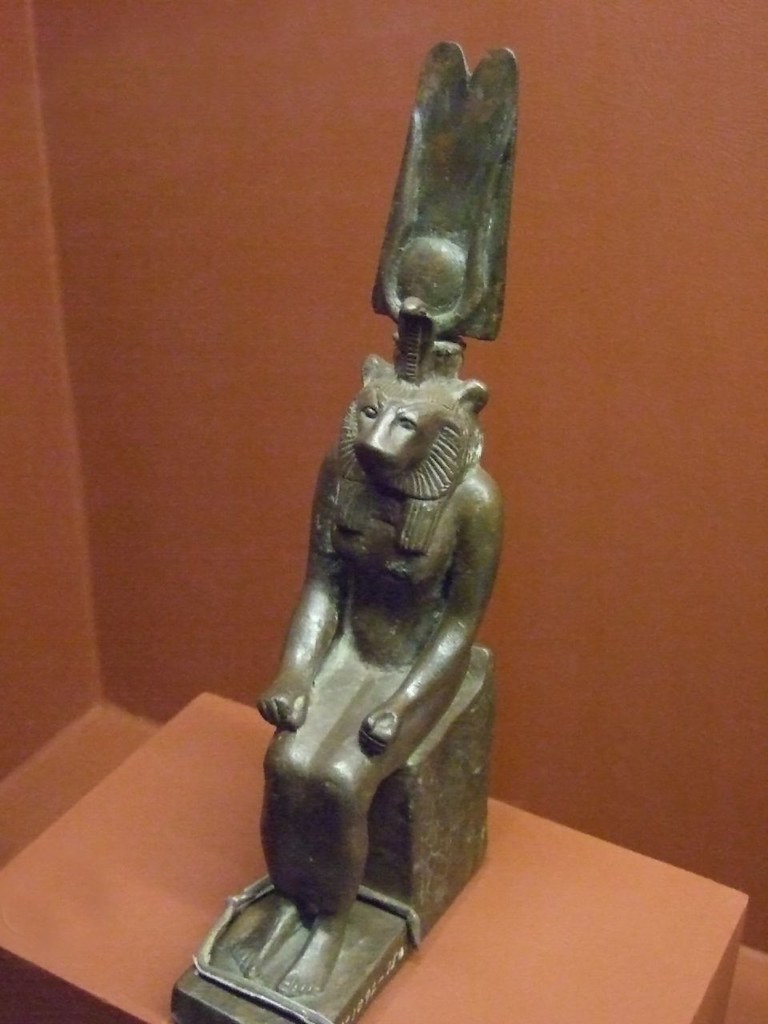 Goddess Wadjet votive figure Bronze Ptolemaic Period Egypt… Flickr