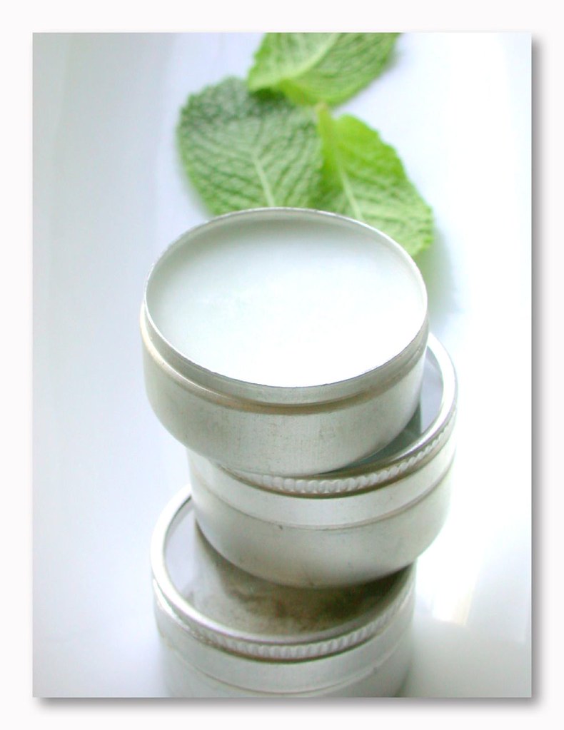 mint lip balm made by melting coconut oil and adding peppe… Flickr