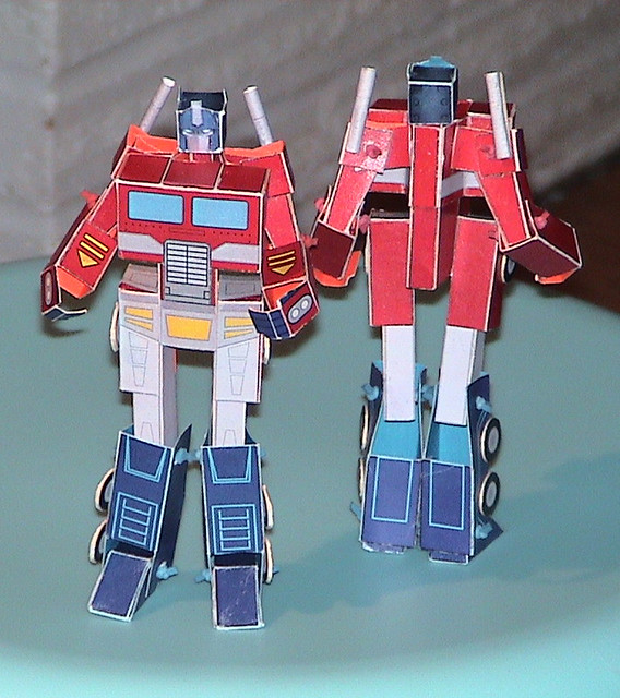 Optimus Prime Model PaperFigure_FrontBack a photo on Flickriver