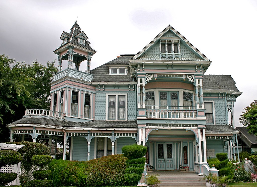Blue House 2 Old Houses in Redlands Southern California Greg