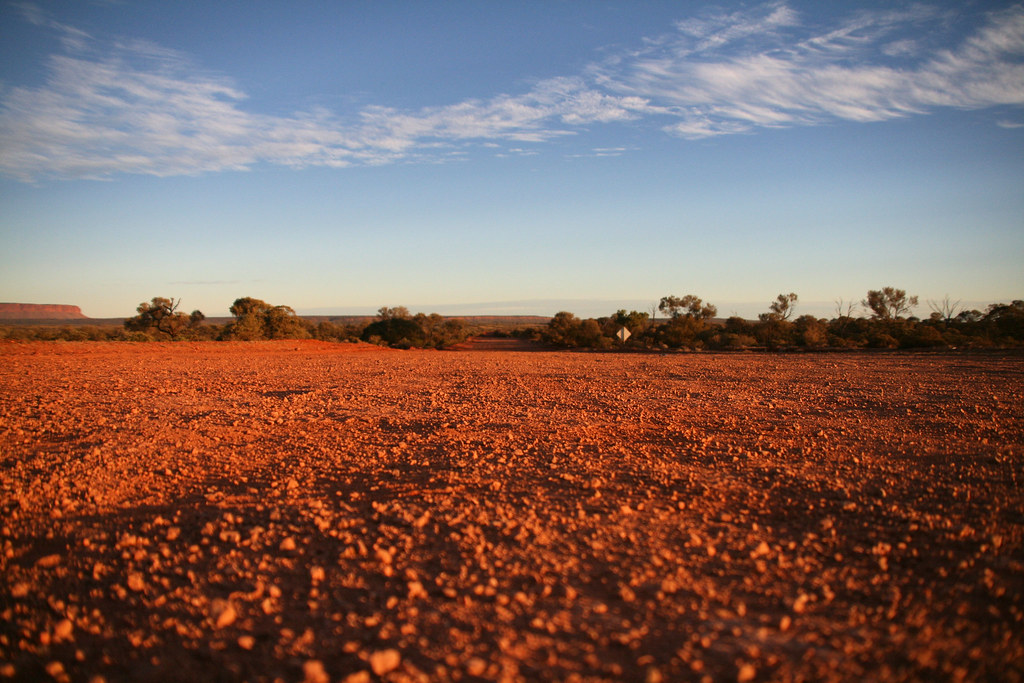 Red Earth A long road to nowhere.... Alistair Riddell Flickr