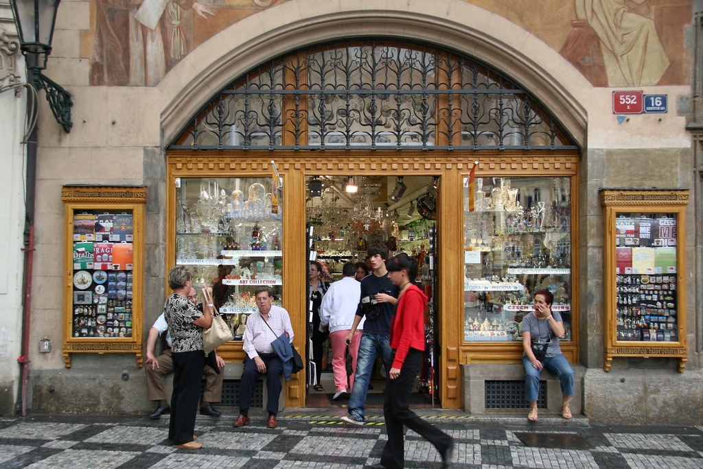 Prague shop (IMG_1411) selling all sorts of glassware t… Flickr