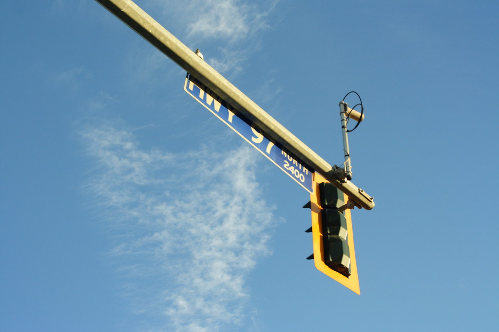 Highway 97 Traffic light in Alberta. James Offer Flickr