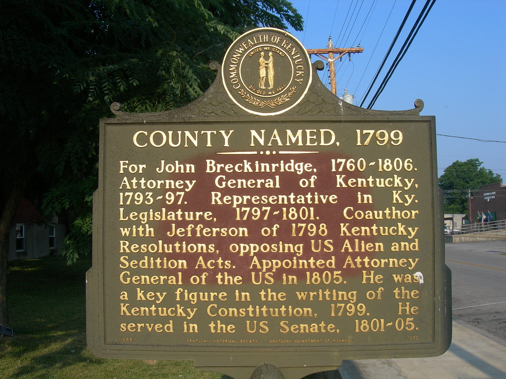 Breckinridge County Historic Marker Hardinsburg, Kentucky Flickr