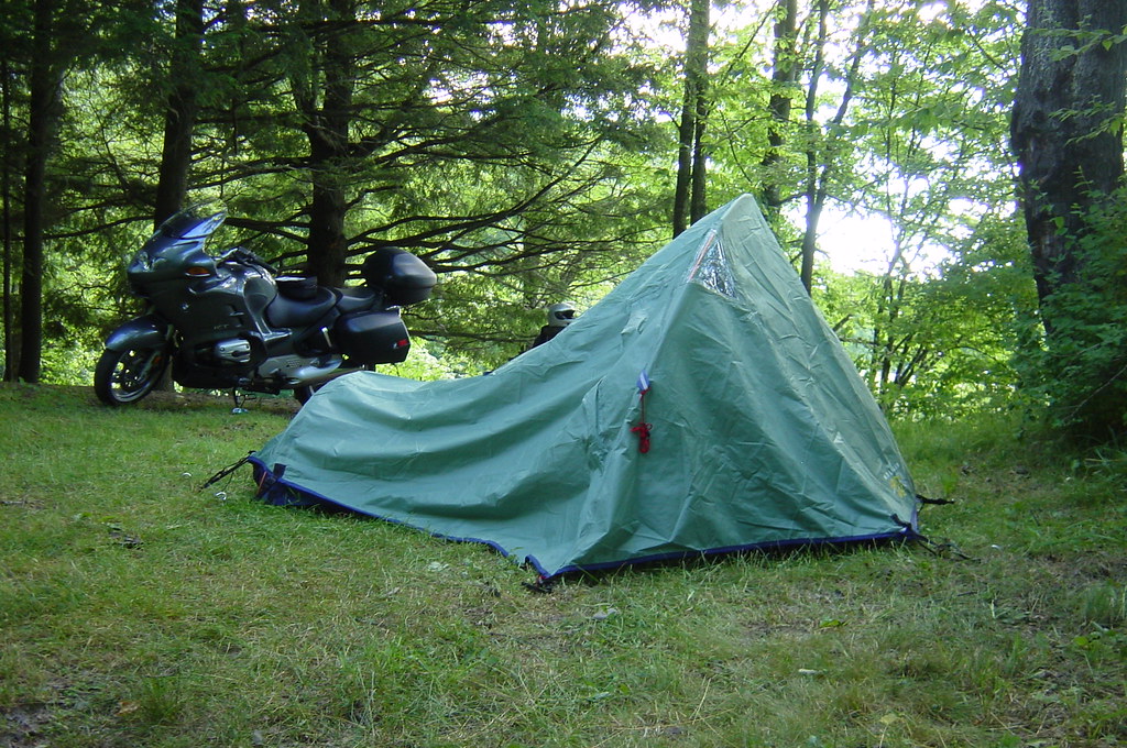Day 1 Tent is a little wobly, but functional. Wallace French Flickr