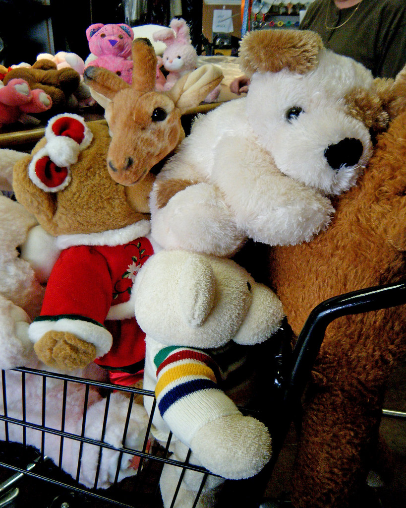 Stuffed animals These were being washed at the laundry mat… Trish