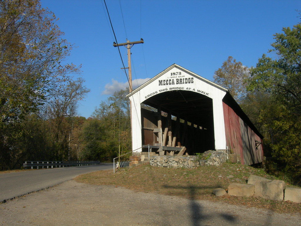 Mecca Covered Bridge Mecca, Indiana Constructed in 1873 by… Flickr