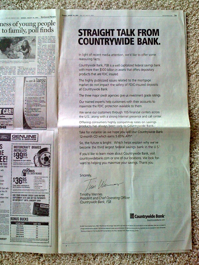 Countrywide Bank fullpage ad Chika Watanabe Flickr