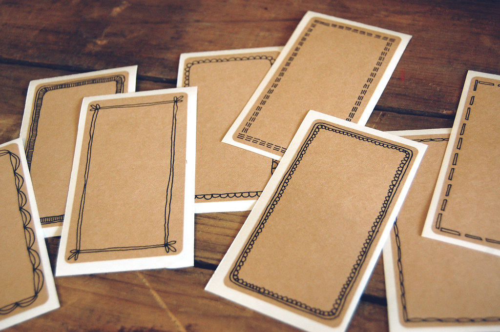 hand drawn kraft labels Sara T. Flickr