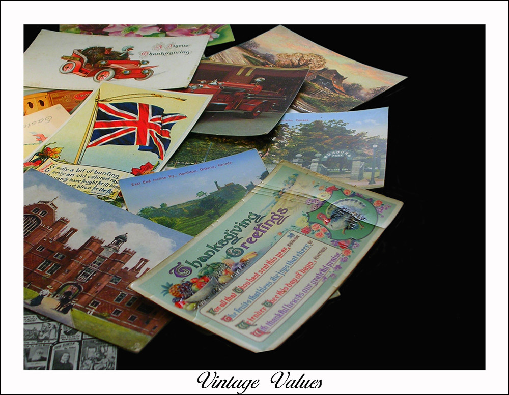 Vintage Values Vintage postcards from a bygone era, includ… Flickr