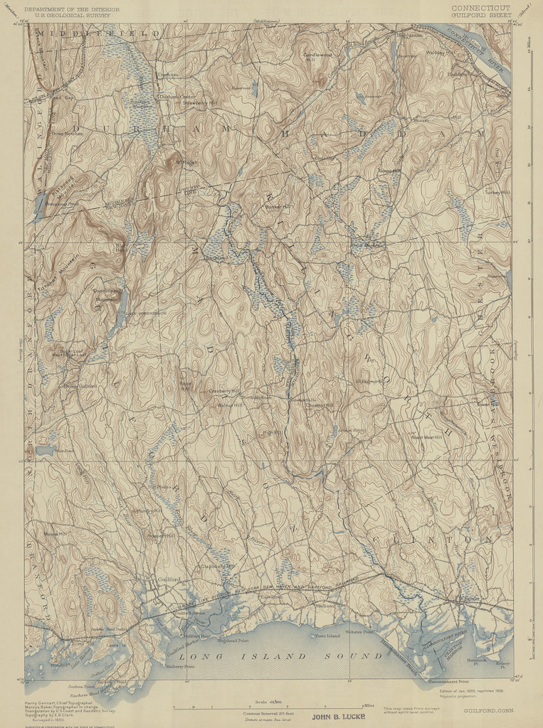 Guilford Sheet 1936 USGS Topographic 162,500 Full Quali… Flickr