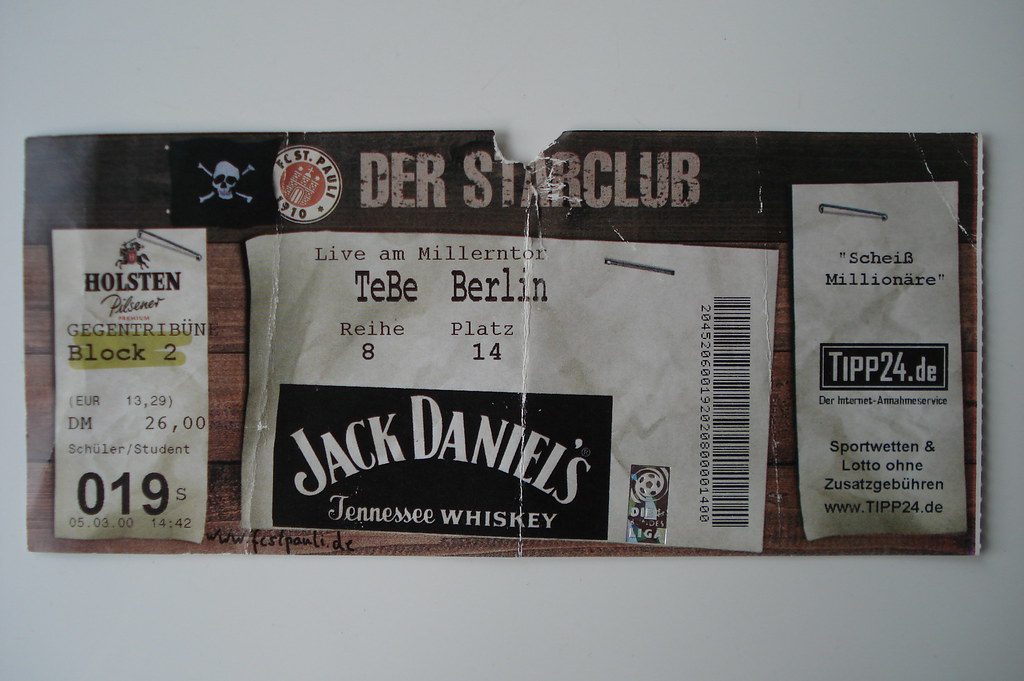 fc sankt pauli ticket 1999/00 fc sankt pauli ./. tebe be… Flickr