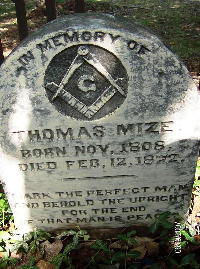 Grave of Thomas Mize in Mize cemetery in Toccoa GA 2 Flickr