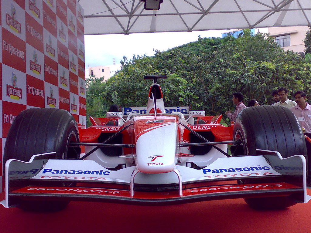 KingFisher Toyota F1 car in Infosys Bangalore Flickr