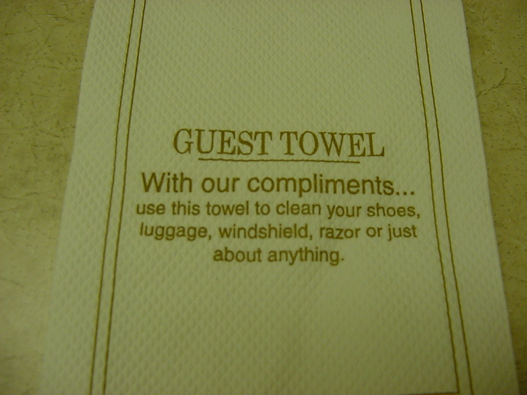 Best Western Guest Towel Found at the Best Western. I don'… Flickr
