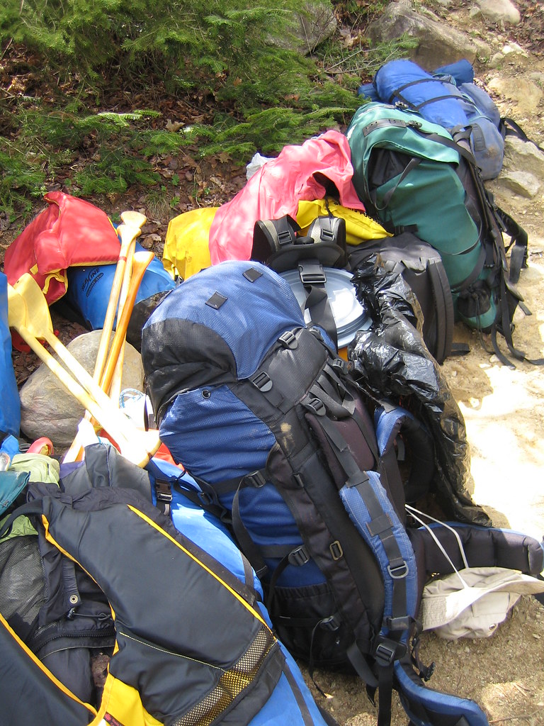 Canoe Packs and Gear at Portage Canoe Packs lined up at th… Flickr