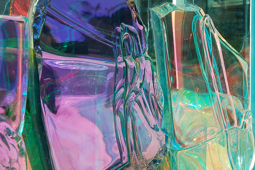Broken Glass an art installation with colored glass, downt… Flickr
