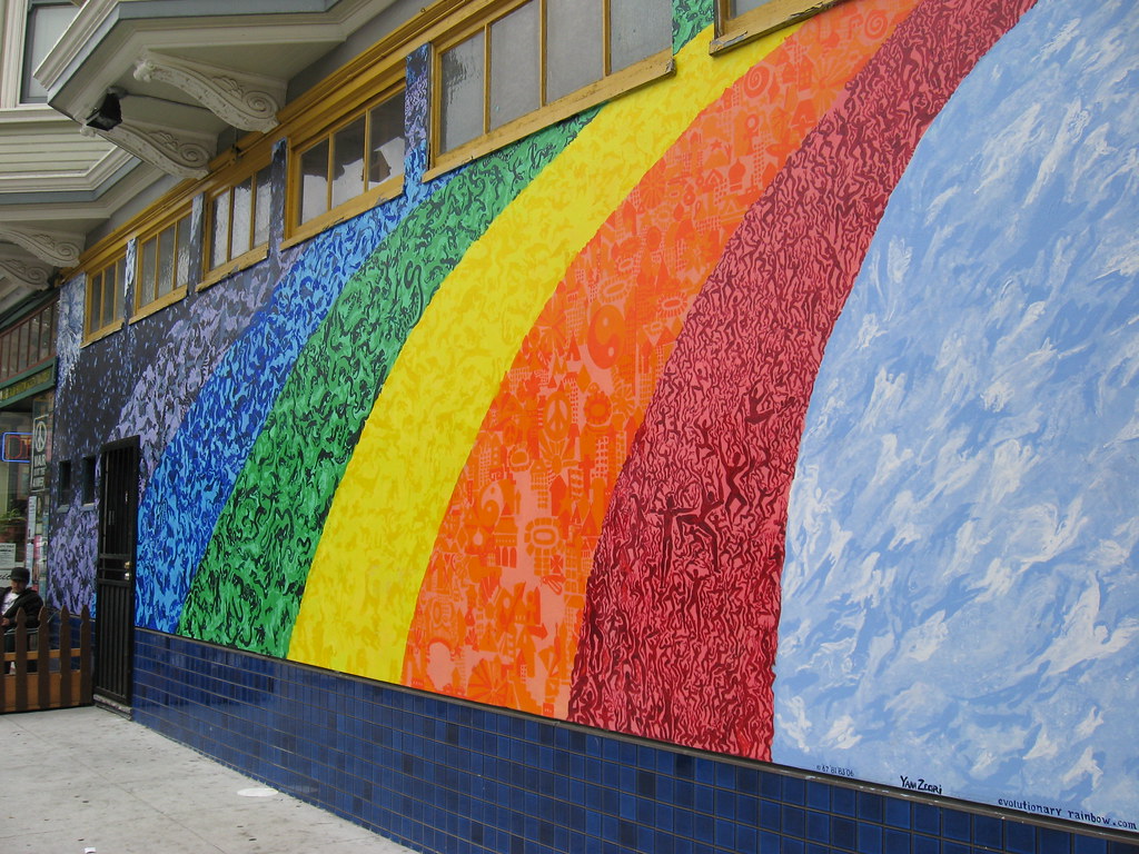 rainbow mural in HaightAshbury Antares Pacheco Flickr