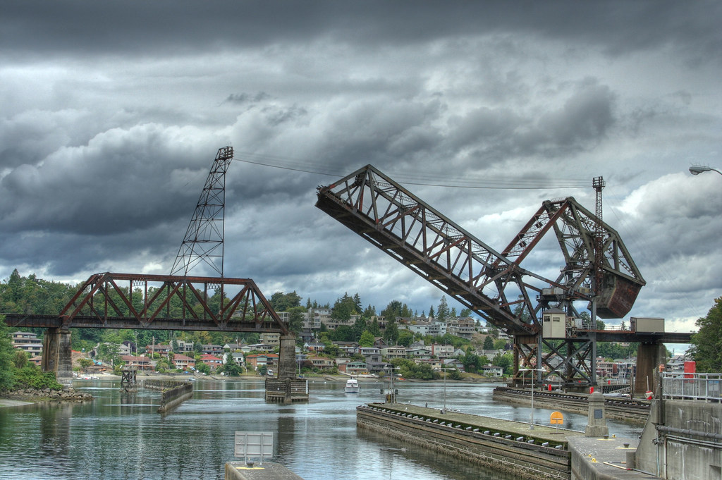 Salmon Bay Bridge, Seattle Taken from the Ballard Locks, S… Flickr
