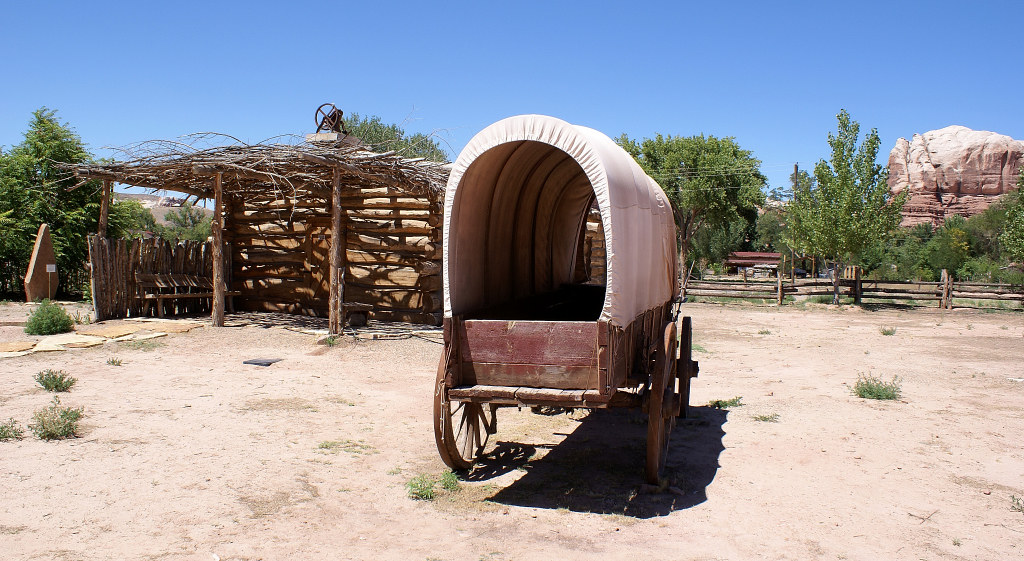 Covered wagon, Bluff, Utah In the historic town center tha… Flickr