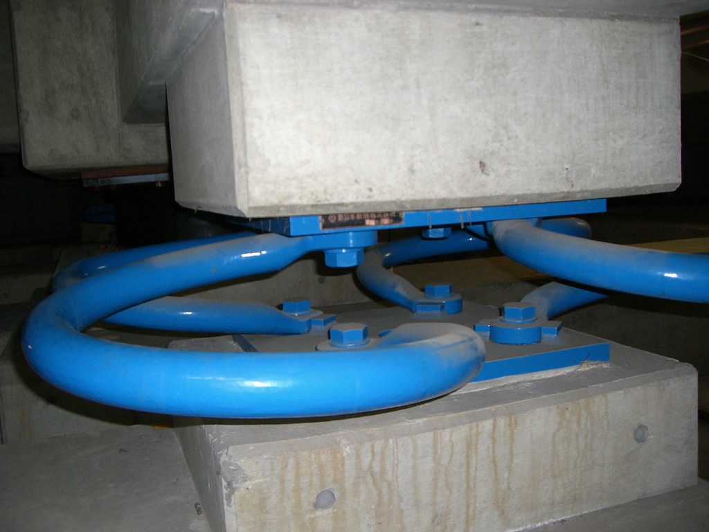 main dampeners Earthquake shock absorbers in subbasement … Flickr